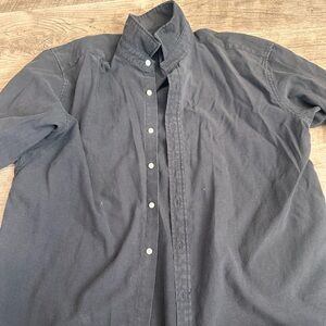 Lafudge Store Washed Black Button up, Large